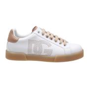 Hvite Skinn Sneakers Portofino Linje