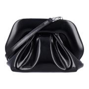 Svart Vegan Stoff Clutch Håndveske