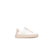 London Kvinne Hvit Beige Sneakers