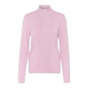 Høy Hals Pullover Strikkeplagg Dawn Pink