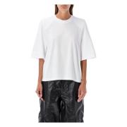 Hvit T-skjorte Oversized Crew Neck