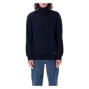 Walter High-Neck Sweater Mørk Marine