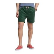 Grønn Corduroy Prepster Kort Shorts