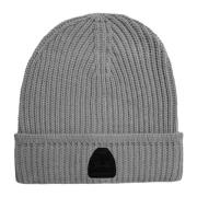 Grått Rubber Logo Beanie Akrylblanding