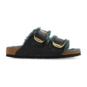 Arizona Big Buckle Shearling Slides