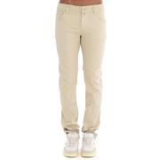 Luksus Beige Drill Bomull Jeans