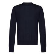 Blå Ull Crewneck Genser Aw24