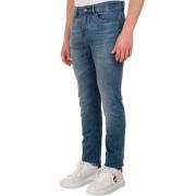 Slim Fit Mid Blue Jeans