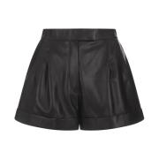 Sort Skinn High-Waisted Shorts