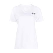 Hvit Logo Print T-skjorte