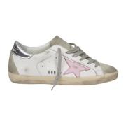 Hvite Sneakers Super-star Rosa Stjerne