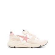 Hvite Semsket Stjerne Patch Sneakers