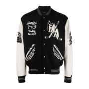 Svart Logo-Appliqué Varsity Jakke