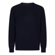 Blå Merinoull Crewneck Sweater