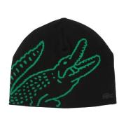 Krokodille Brodert Ull Beanie Lue