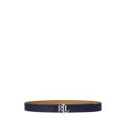 Reversibelt Skinnbelte Navy/Camel