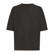 Espresso Brun Bomull Crew Neck T-skjorte