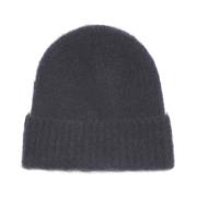 Klassisk Mohair Ribbestrikket Beanie