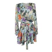 Farah Bedouin wrap dress - Blossom Smaragdine