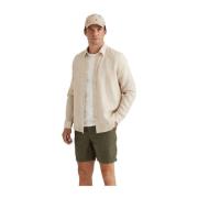 Beige Lin Classic Fit Skjorte