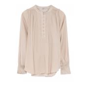 Smock Mansjett Bluse Beach Sand