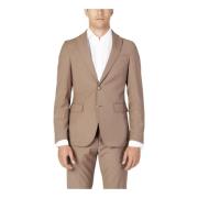 Brun Blazer Knappelukking