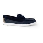 Blå Skinn Slip-On Moccasin for Menn