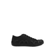 Svart Semsket Lav-Top Sneakers