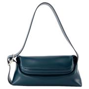 Leather shoulder-bags