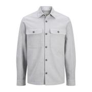 Grå Melange Solid Overshirt