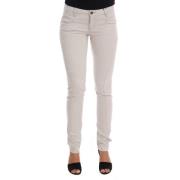 Hvit Slim-Fit Stretch Jeans