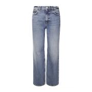 Skygget Bomull Fem-Lomme Jeans