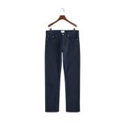 Myke Twill Jeans - Marineblå