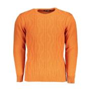 Stilig Crew Neck Sweater med Kontrast