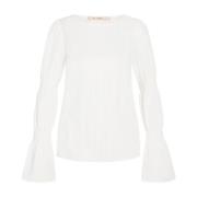 Hvit Zoe Bluse med Stilige Detaljer