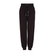 Sort Sweatpants Regular Fit Elastisk Midje