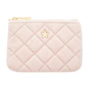 Velvet Quilted Mini Pouch Sparkled Blek Rosa