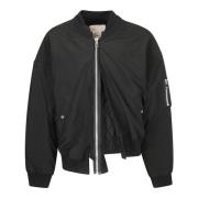 Oversized Bomber Jacket med glidelås