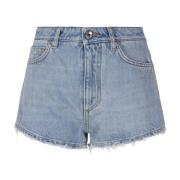 Lys Denim Shorts med Lommer