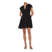 Black Sea New York Frida Solid Flutter Slv Dress Kjole Og Skjørt