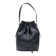 Tidløs Retro Bucket Bag i Svart