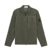 Zip-Up Overshirt i Muschio Grønn