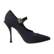 Krystall Mary Jane Pumps med Pynt