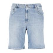 Blå Bomull Bermuda Shorts