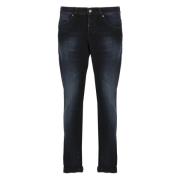 Blå Skinny Fit Bomull Jeans