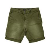 Grønne Bomullsshorts Slim Fit