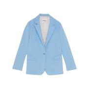 Blazer med en knapp og tone-i-tone revers