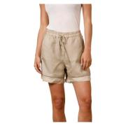 Avslappede Tencel Lin Jogger Bermuda Shorts