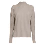 Inga Sweater Stone - Kasjmir, Ribbet, Stretch