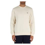 Klassisk Fit Crewneck Sweatshirt med Front Logo Patch